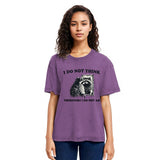 Tokyosol I Do Not Think Silly Raccoon Washed T Shirt