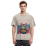 Tokyosol Tokyo Ramen Pink Cat Washed T Shirt
