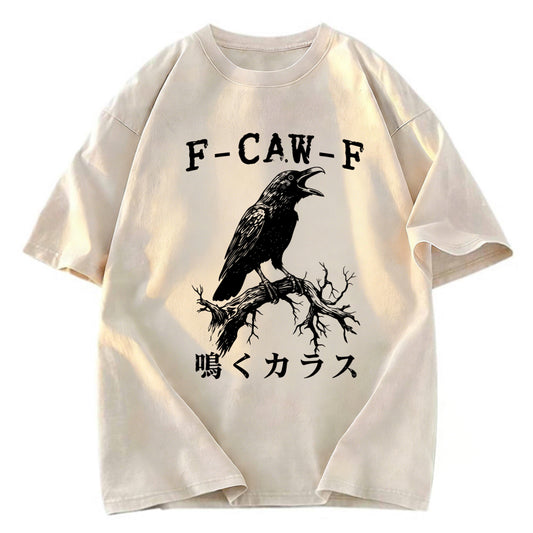 Tokyosol Funny Crow Call Washed T Shirt