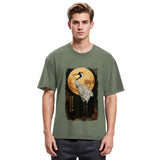 Tokyosol Vintage Japanese Crane Kanji Washed T Shirt