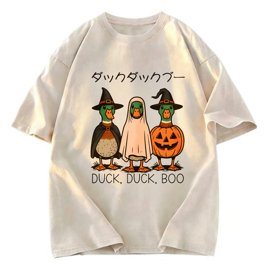 Tokyosol Funny Goose Halloween Washed T Shirt
