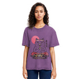 Tokyosol Cute Sushi Cat Eating Washed T Shirt