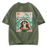 Tokyosol Please Give Raccoon A Discount Washed T Shirt