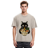 Tokyosol Cat Ramen Fanatic Washed T Shirt
