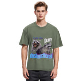 Tokyosol Fun Raccoon Meme Washed T Shirt