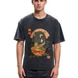 Tokyosol Moo Deng Eat Ramen Washed T Shirt