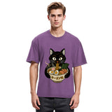 Tokyosol Cat Ramen Fanatic Washed T Shirt