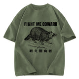Tokyosol Fight Raccoon Japanese Washed T Shirt