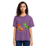 Tokyosol Funny Sushi Sunbathing Washed T Shirt