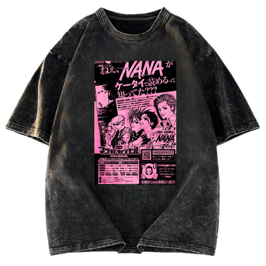 Tokyosol Nana Black Stone Washed T-Shirt