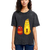 Tokyosol Smiling Larve Red and Yellow Washed T-Shirt