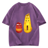 Tokyosol Smiling Larve Red and Yellow Washed T-Shirt