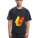Tokyosol Larve Red and Yellow Washed T-Shirt