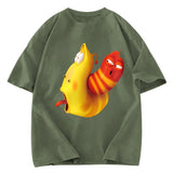 Tokyosol Larve Red and Yellow Washed T-Shirt