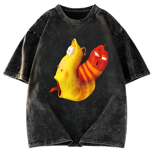 Tokyosol Larve Red and Yellow Washed T-Shirt