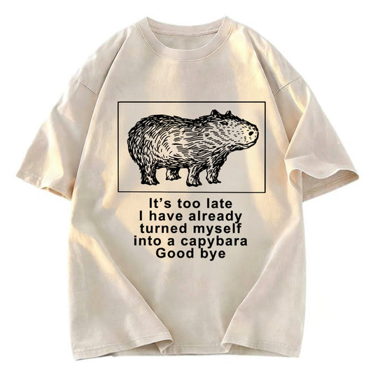 Tokyosol I Have Turned Myself Into A Capybara Washed T-Shirt