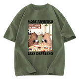 Tokyosol Capybaras Drink Coffee Washed T-Shirt
