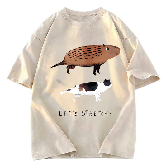 Tokyosol Let's Stretch Together Washed T-Shirt