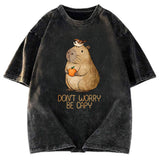 Tokyosol Capybaras Don't Worry Washed T-Shirt