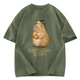 Tokyosol Capybaras Don't Worry Washed T-Shirt
