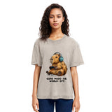 Tokyosol Capybara Life:Paused.Game:ON. Washed T-Shirt