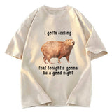 Tokyosol Capybara Gotta Feeling Washed T-Shirt