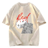 Tokyosol Whole Lotta Red Hip-Hop Capybara Washed T-Shirt
