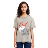 Tokyosol Whole Lotta Red Hip-Hop Capybara Washed T-Shirt