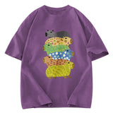 Tokyosol Colorful Capybaras Washed T-Shirt