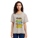 Tokyosol Colorful Capybaras Washed T-Shirt