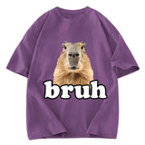 Tokyosol Bruh Capybara Washed T-Shirt