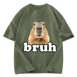 Tokyosol Bruh Capybara Washed T-Shirt