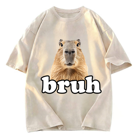 Tokyosol Bruh Capybara Washed T-Shirt