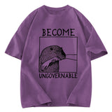 Tokyosol Become Ungovernable Capybara Bites People Washed T-Shirt