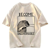 Tokyosol Become Ungovernable Capybara Bites People Washed T-Shirt