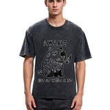 Tokyosol Capybara Smoking Washed T-Shirt