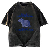 Tokyosol Capybara I Want A Perfect Washed T-Shirt