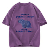 Tokyosol Capybara I Want A Perfect Washed T-Shirt