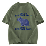 Tokyosol Capybara I Want A Perfect Washed T-Shirt