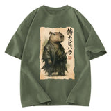 Tokyosol Capybara Samurai Washed T-Shirt
