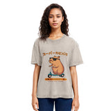 Tokyosol Osaka Capybara Scooter Washed T-Shirt