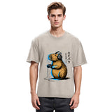 Tokyosol Capybara Playing E-sports Washed T-Shirt