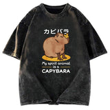 Tokyosol Spirit Animal Capybara Washed T-Shirt