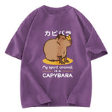 Tokyosol Spirit Animal Capybara Washed T-Shirt