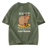 Tokyosol Spirit Animal Capybara Washed T-Shirt