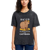 Tokyosol Spirit Animal Capybara Washed T-Shirt