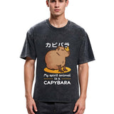 Tokyosol Spirit Animal Capybara Washed T-Shirt