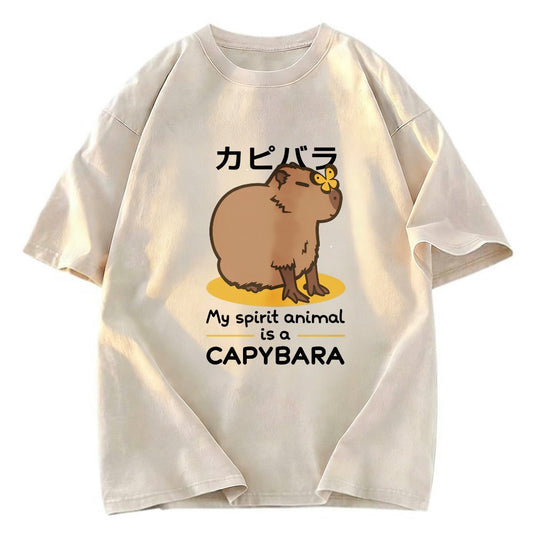 Tokyosol Spirit Animal Capybara Washed T-Shirt