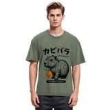 Tokyosol Cute Baby Capybara Washed T-Shirt