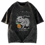 Tokyosol Cute Baby Capybara Washed T-Shirt